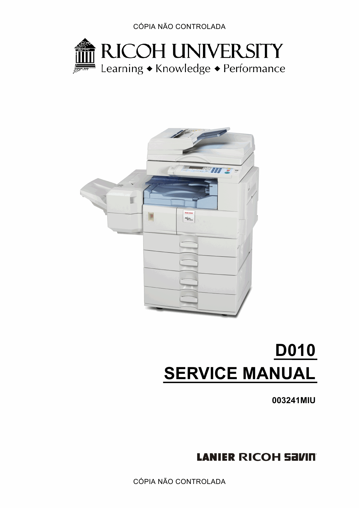 RICOH Aficio MP-2500 D010 Service Manual-1